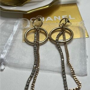 Gold and Silver Geometric Chain Earrings